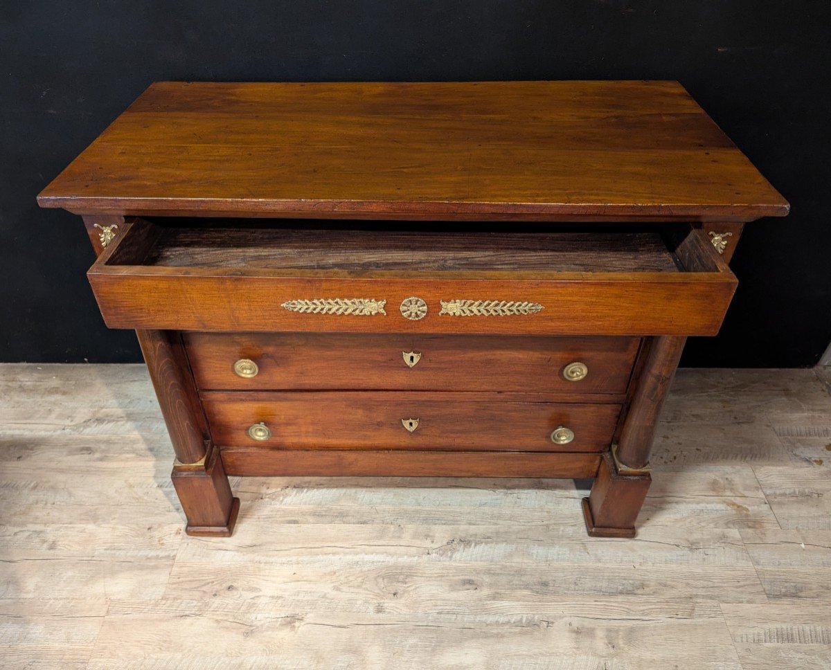 Empire Walnut Chest Of Drawers-photo-1