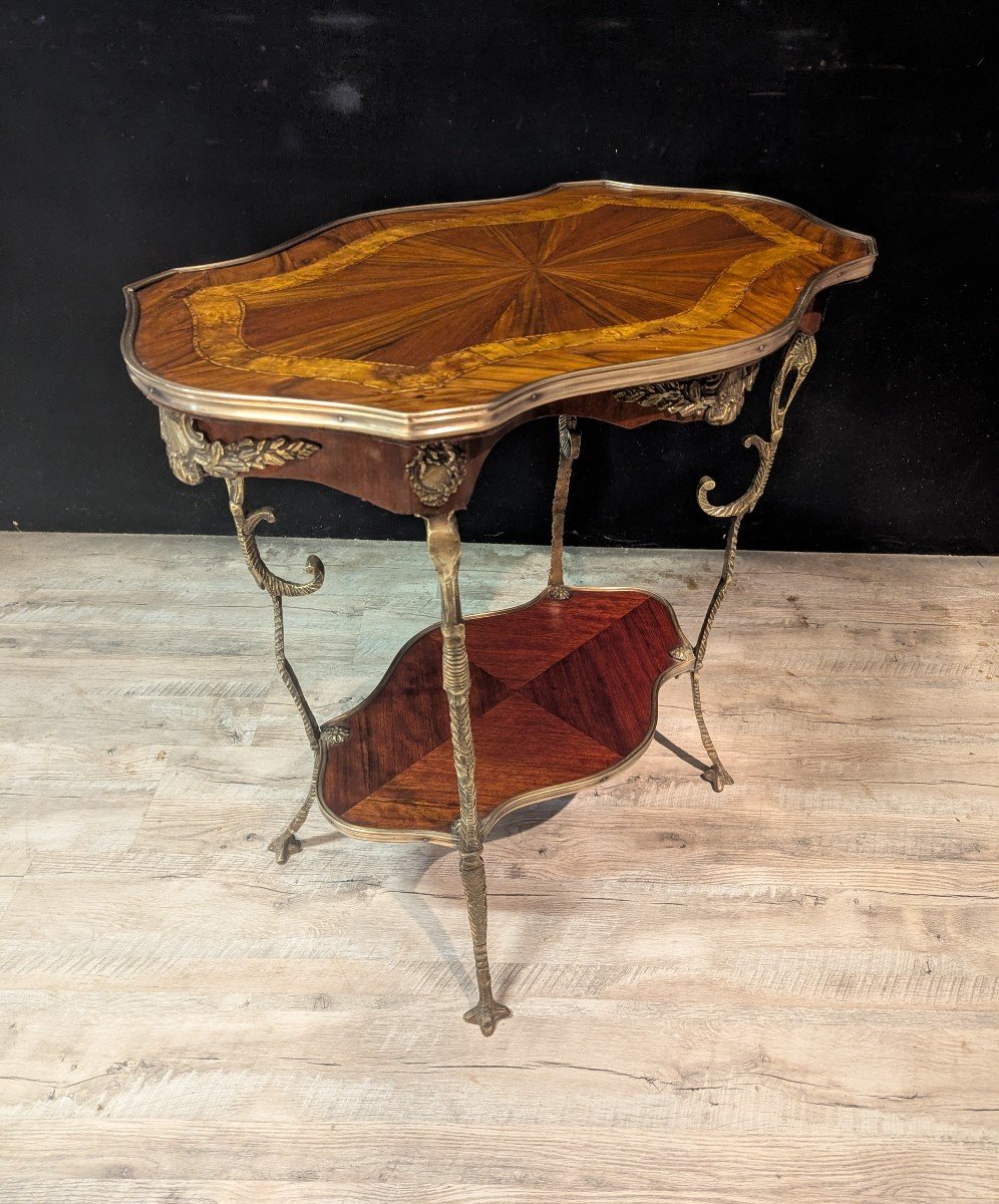 Napoleon III Marquetry Center Table-photo-4