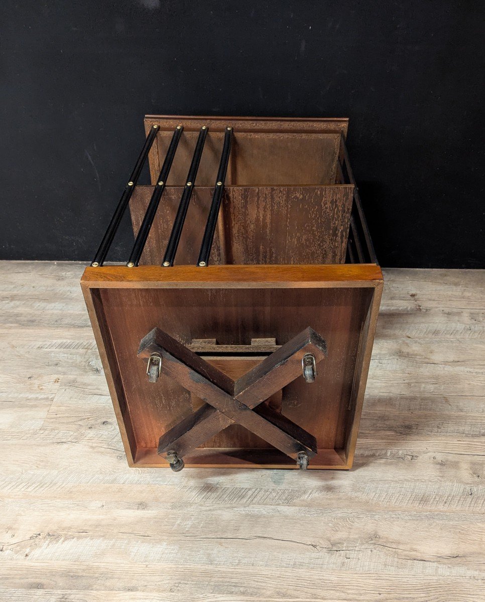 Revolving Bookcase In Mahogany And Marquetry-photo-1