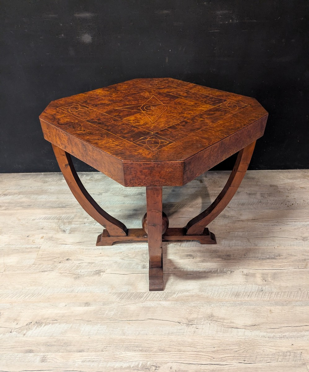 Art Deco Mahogany Center Table-photo-3