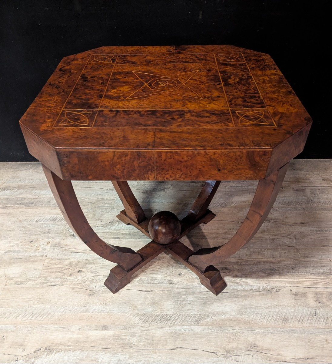 Art Deco Mahogany Center Table-photo-1