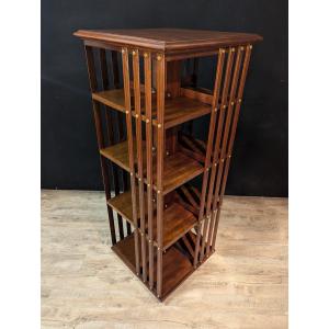 Mahogany Rotating Bookcase