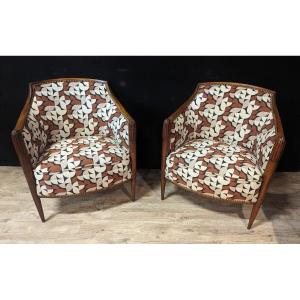 Pair Of Art Deco Armchairs