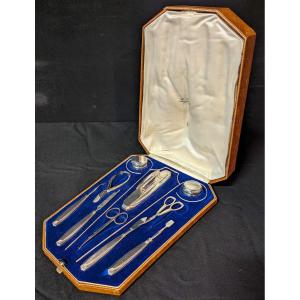 Art Deco Manicure Set In Sterling Silver