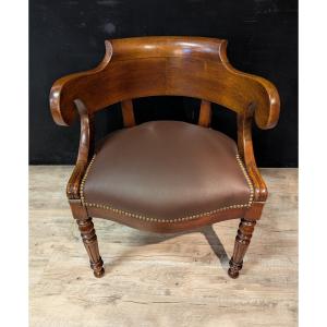 Restoration Walnut Office Chair