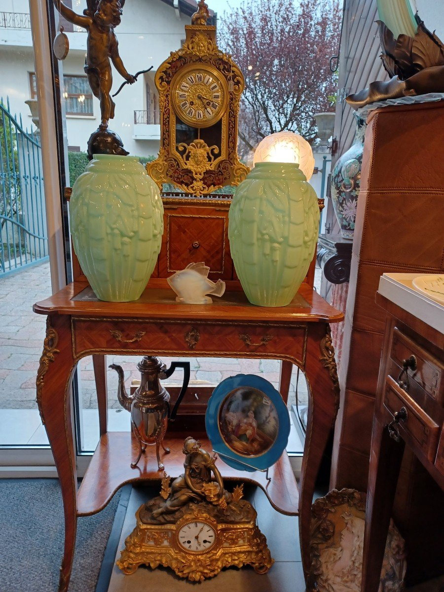 Pair Of Muller Frères Luneville Vases