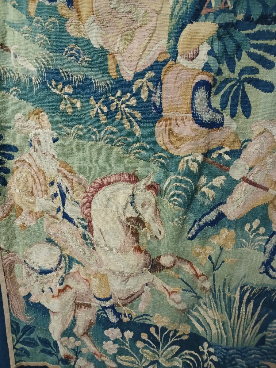 Tapisserie Des Flandres , XVI ème Siècle , Scène De Chasse-photo-1