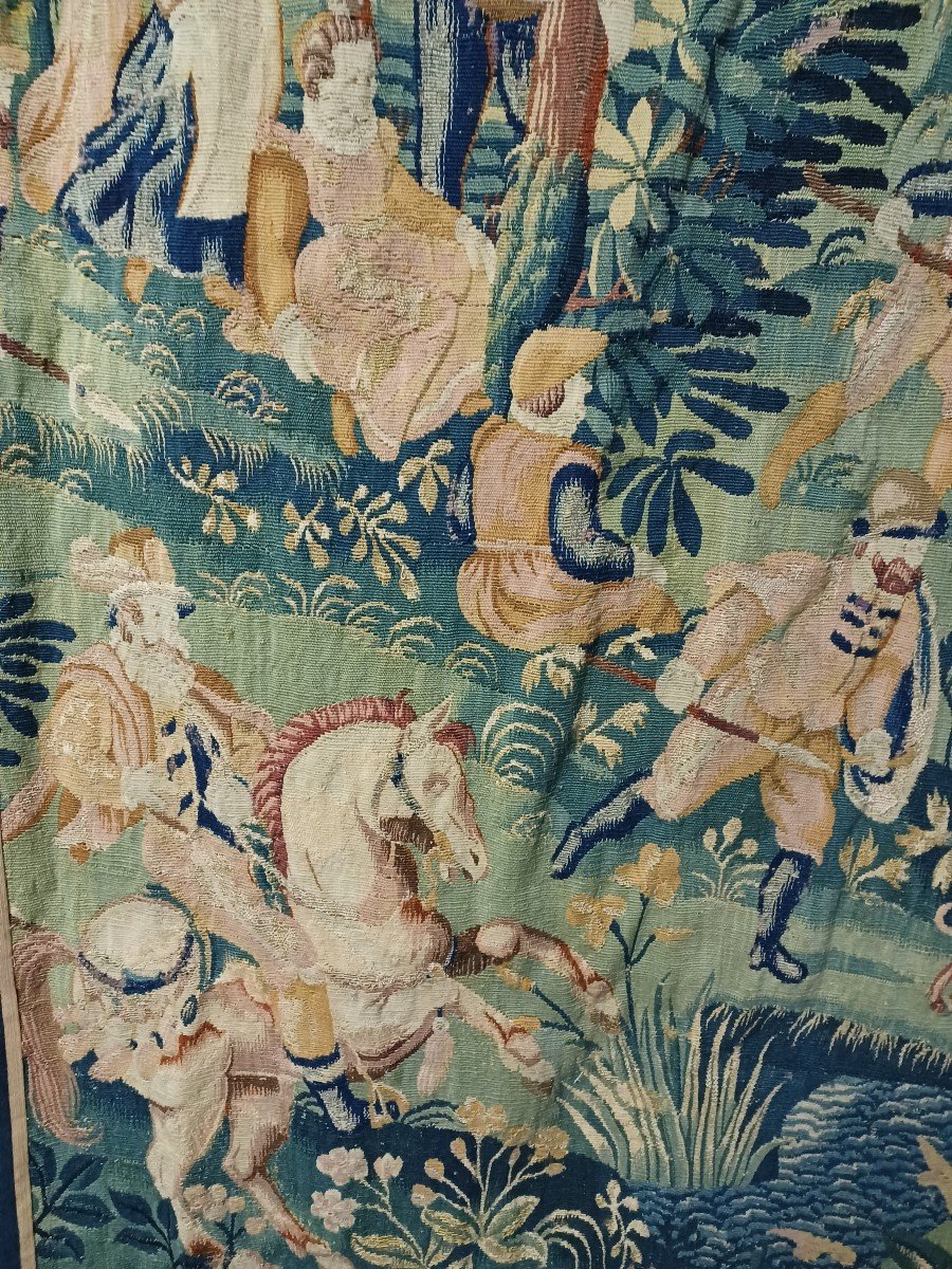 Tapisserie Des Flandres , XVI ème Siècle , Scène De Chasse-photo-6