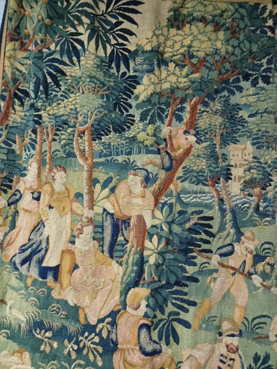 Tapisserie Des Flandres , XVI ème Siècle , Scène De Chasse-photo-7