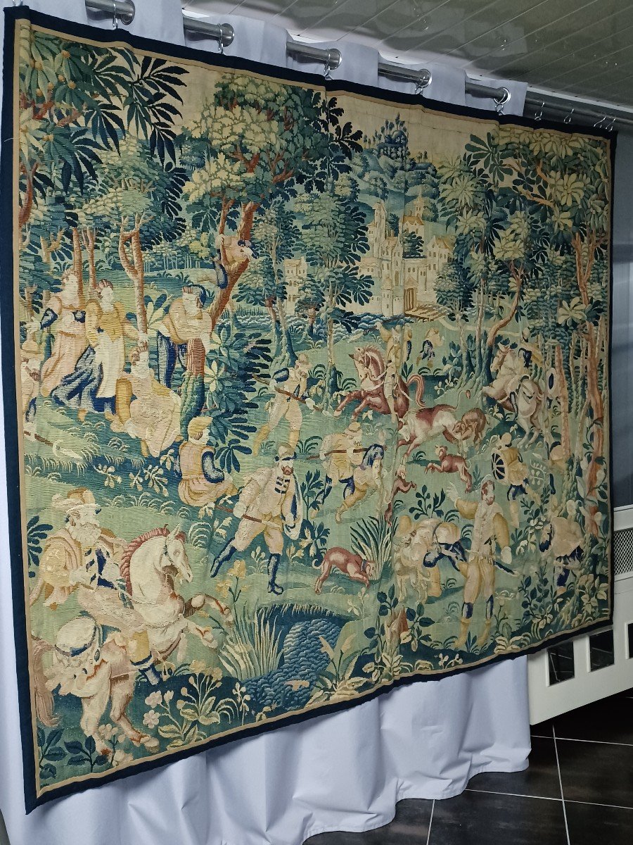 Tapisserie Des Flandres , XVI ème Siècle , Scène De Chasse