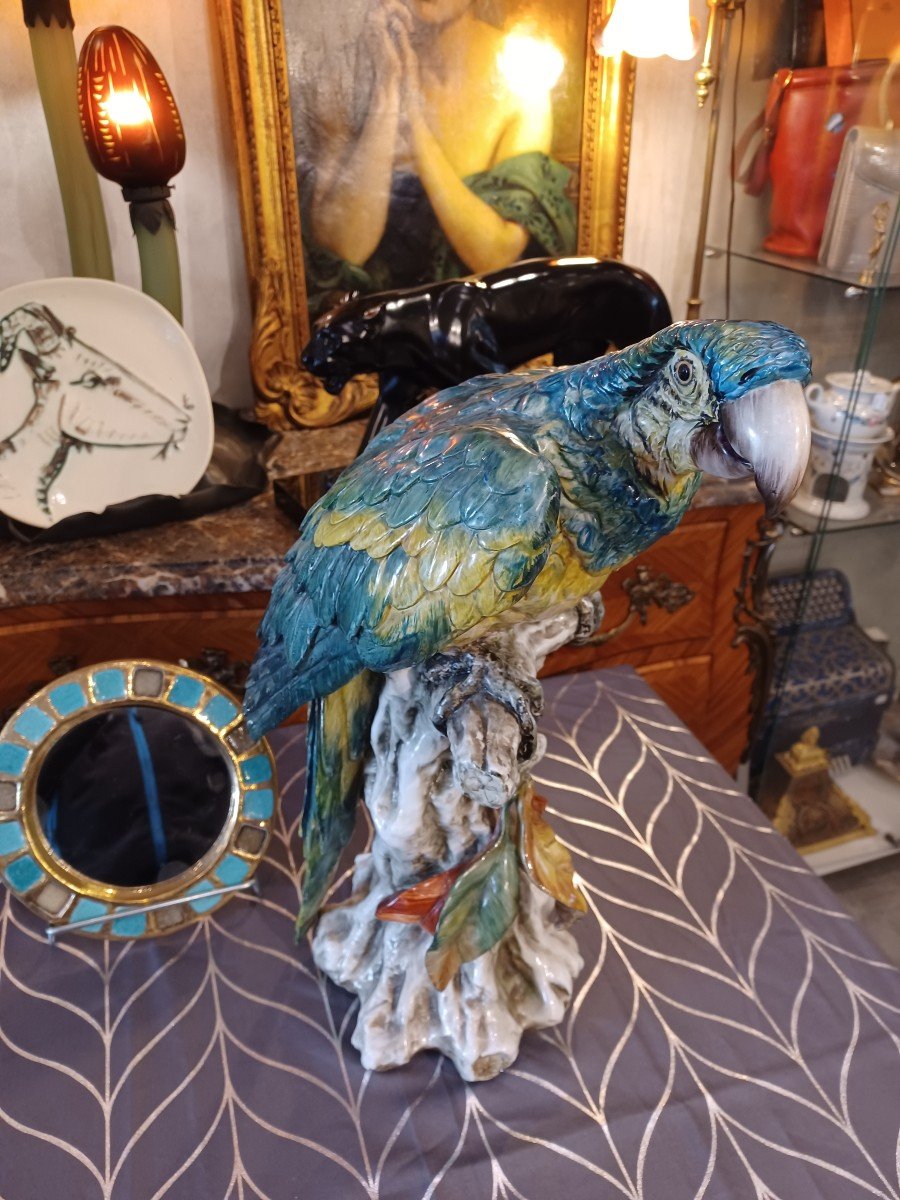 Large Parrot, 1920-1925 In Ceramic-photo-4