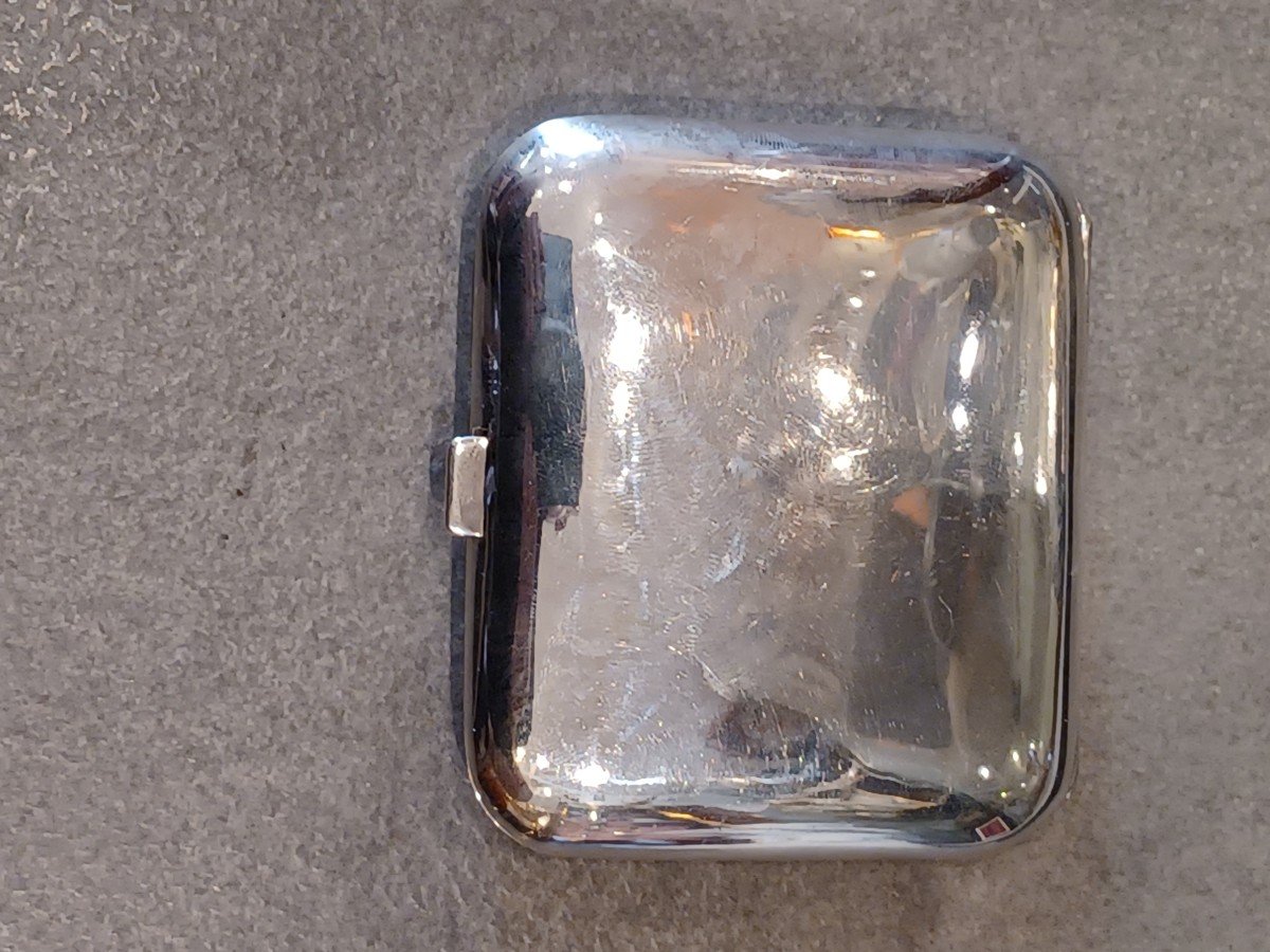 Cigarette Case, Enameled Silver-photo-2