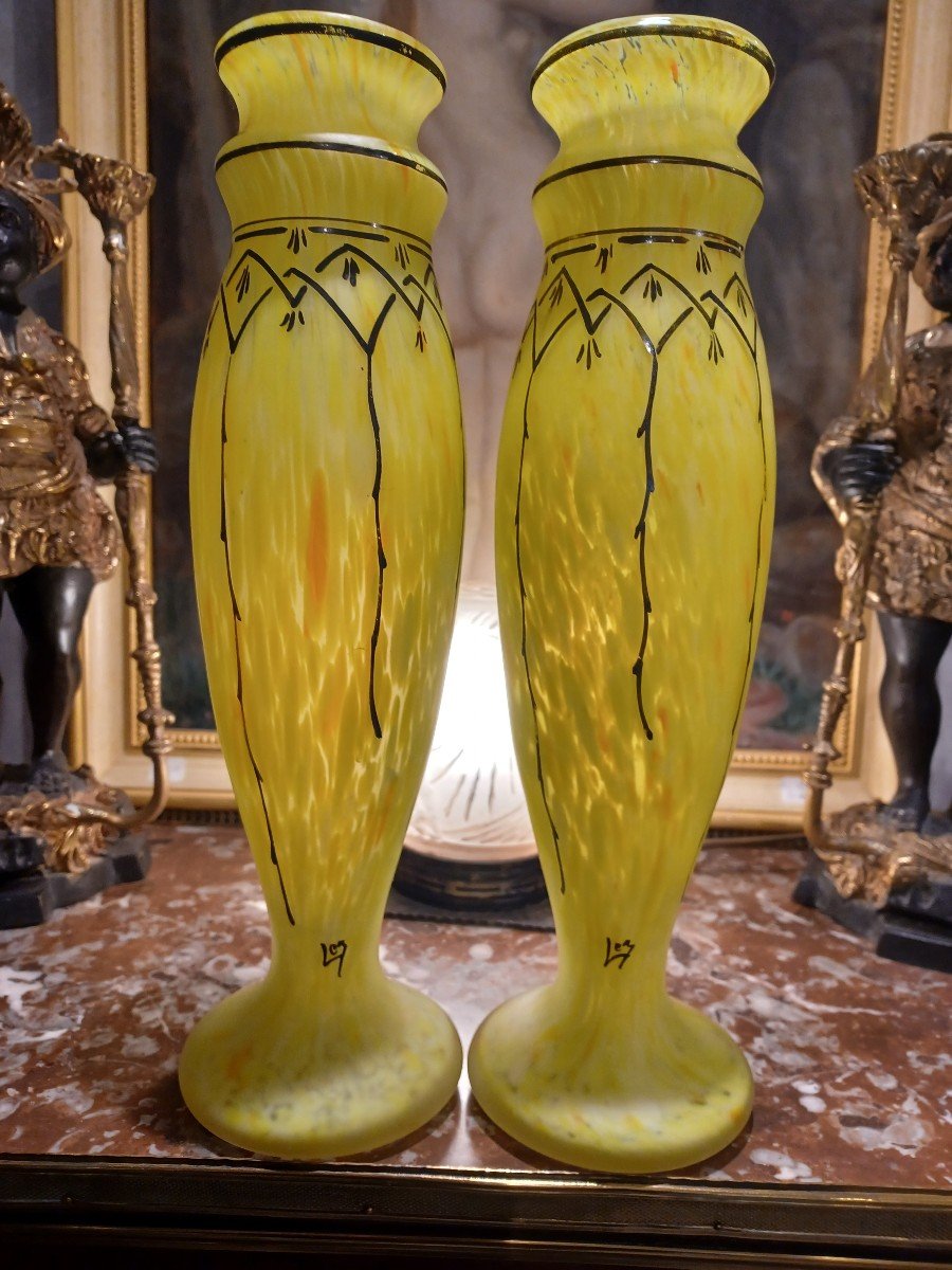 Legras, Pair Of Vases-photo-2