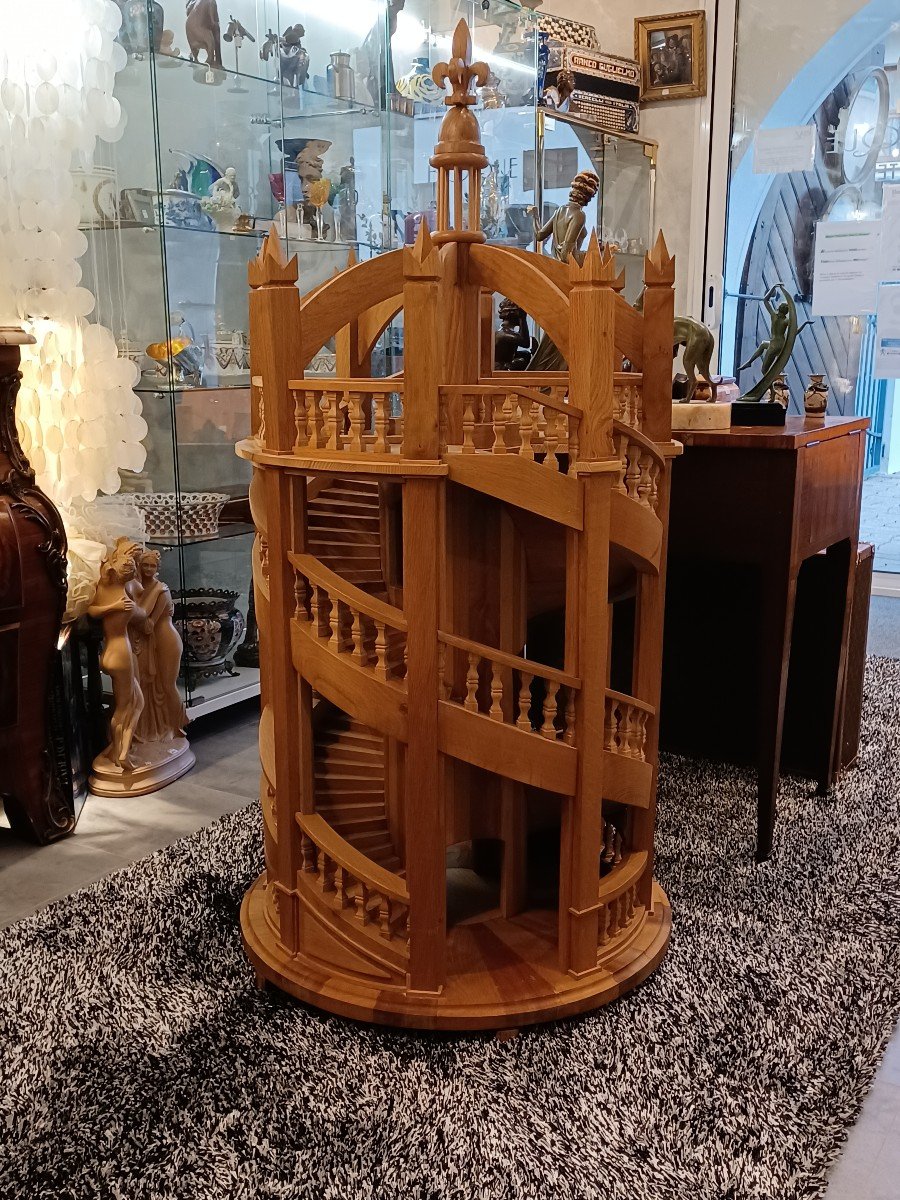 Model Of The Staircase Of The Chateau De Chambord