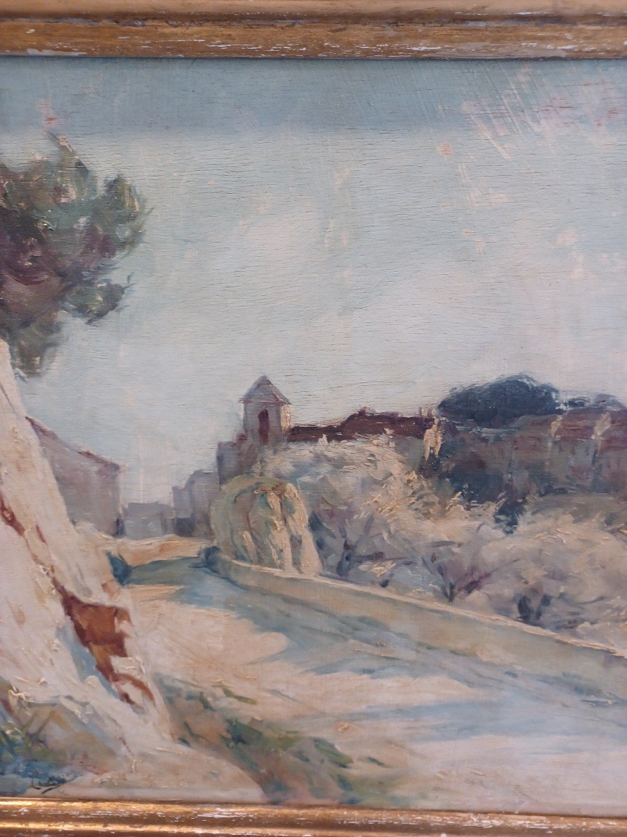 Joseph Milon, (1868 - 1947), Provençal Landscape, Oil On Panel-photo-4