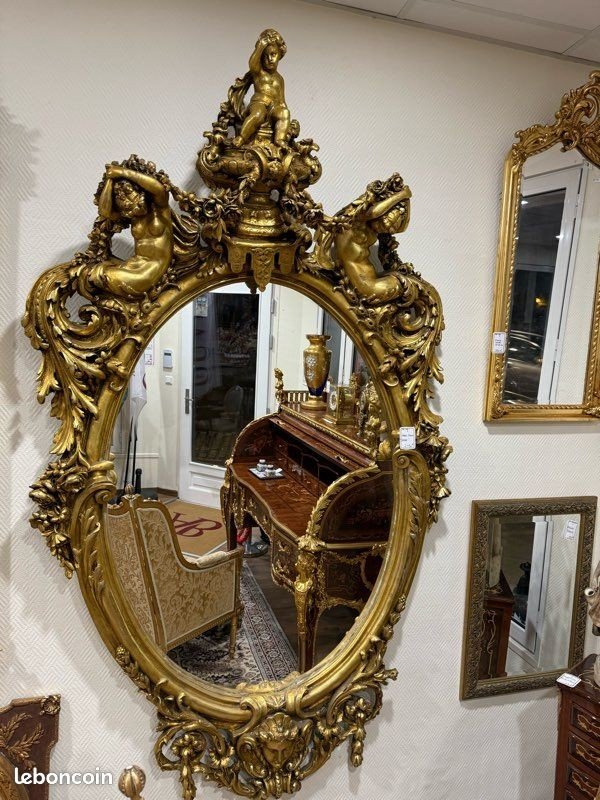 Miroir Baroque Doré Pièce d'Exception