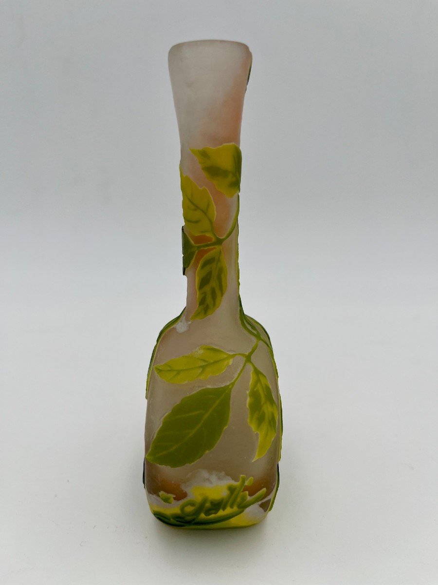 Small Soliflore Vase Signed Emile Gallé-photo-4