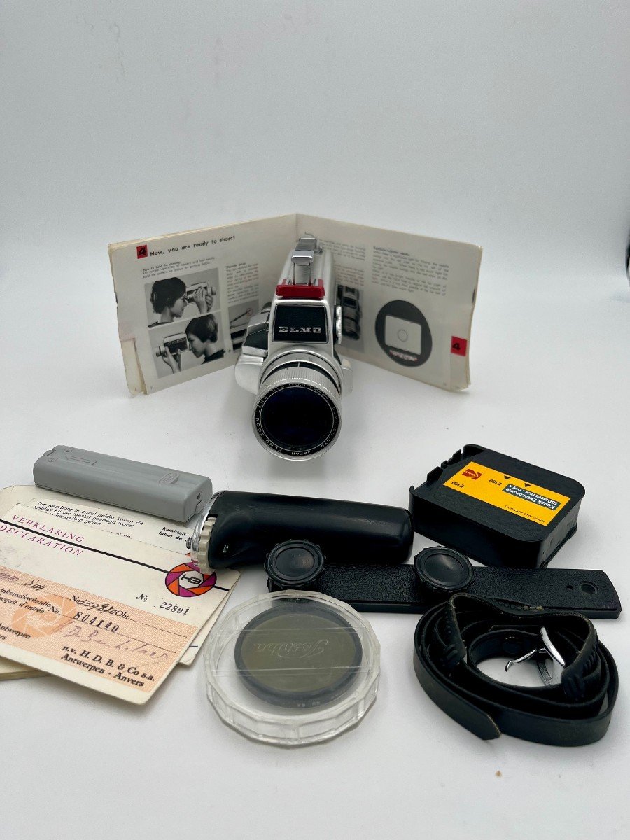 Vintage Elmo Super 104 Camera With Case, Instructions And Films-photo-1