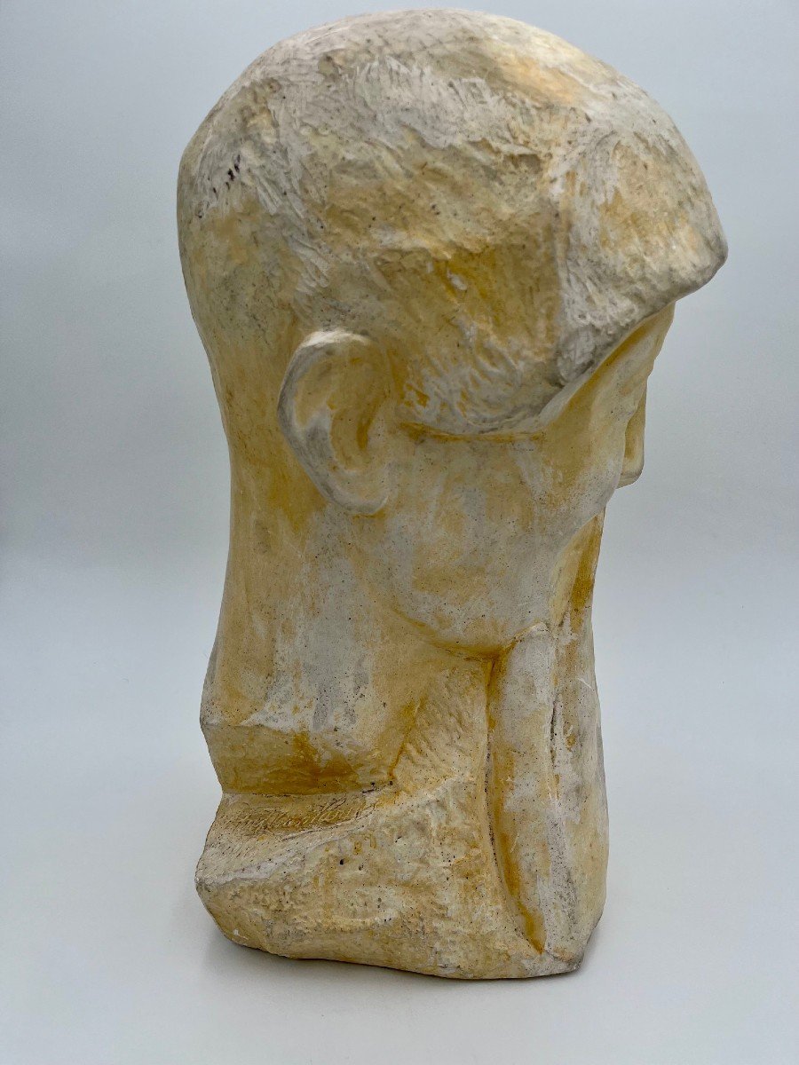 Sculpture "le Silence" d'Antoon Van Paris (1884-1968)-photo-3