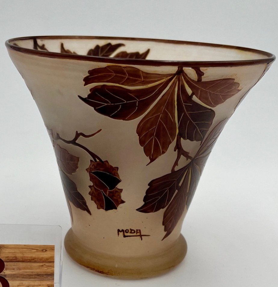 Vase Signé Moda – Marque Daum Nancy, Années 1920