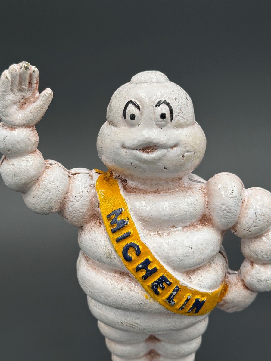 Sculpture Publicitaire Bibendum Michelin En Fonte-photo-1