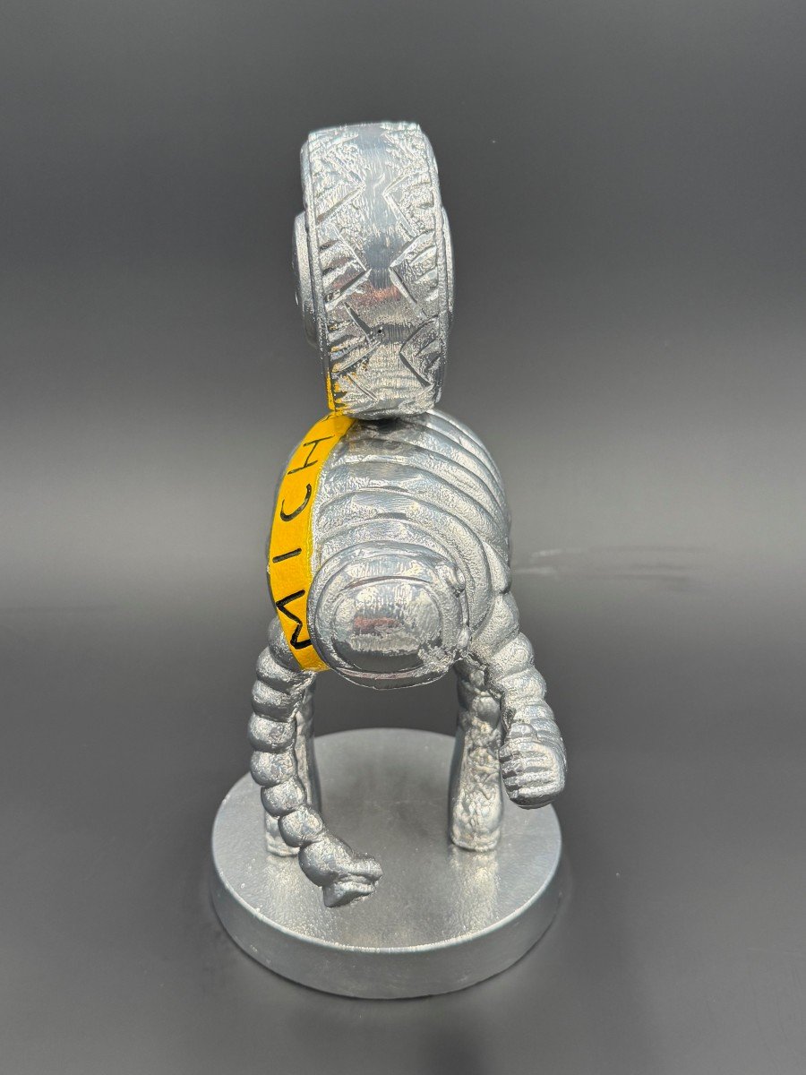 Chrome Michelin Bibendum Advertising Sculpture-photo-3