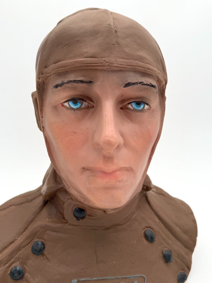 Great War Aviator Bust Marked Jdeal-photo-1