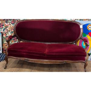 Napoleon III Period Sofa In Mahogany – Elegance And Authenticity For Sale: Magnificent Sofa 