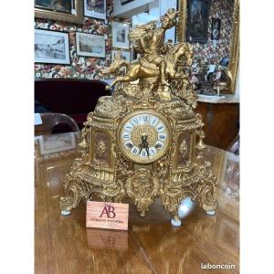 Magnificent Franz Hermle Gilt Bronze Mantel Clock – Victorian Era