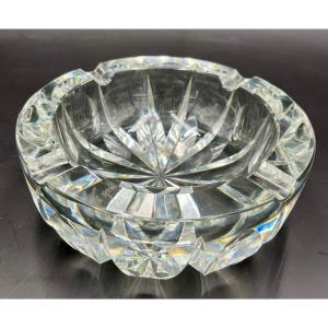 Large Crystal Ashtray Signed Saint-louis