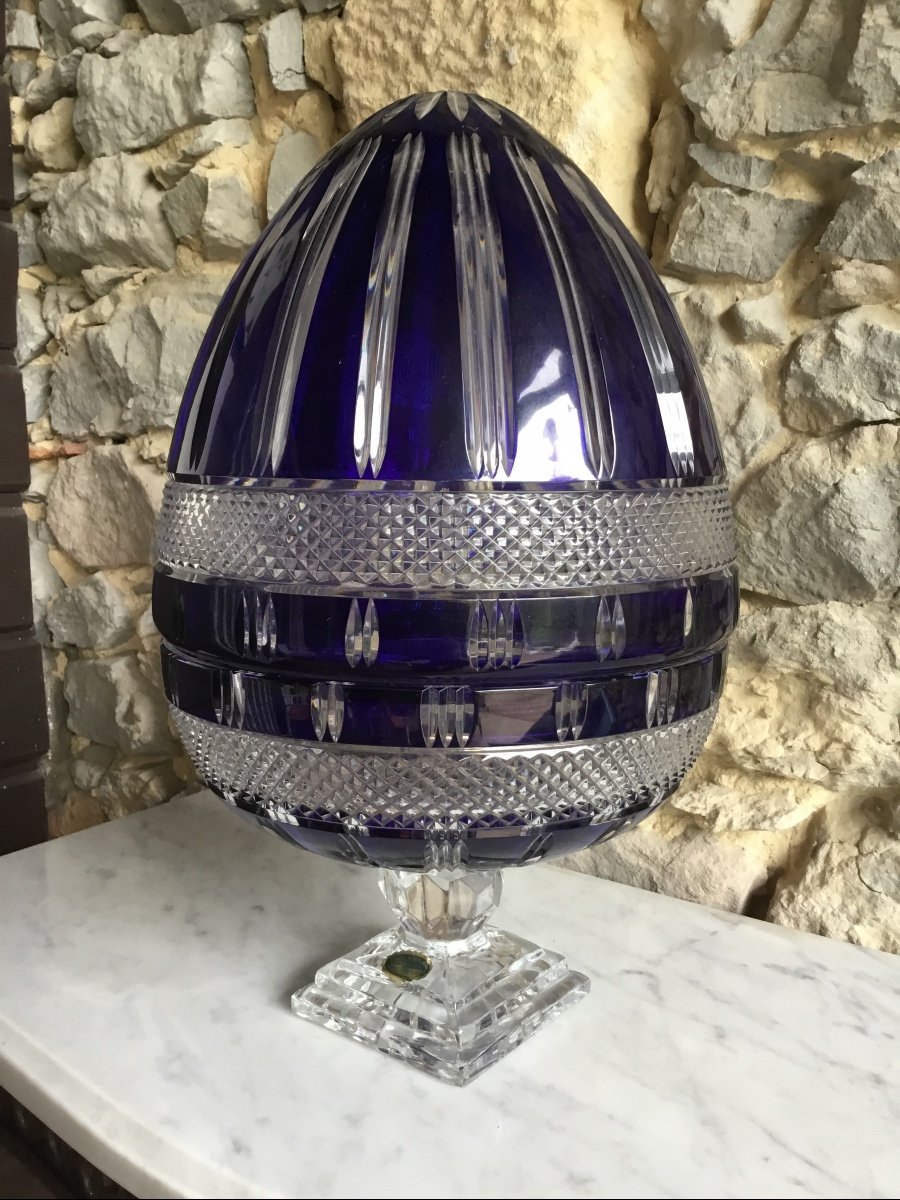 Christallery Of Lorraine. Egg Shaped Wine Cooler. Year 1970