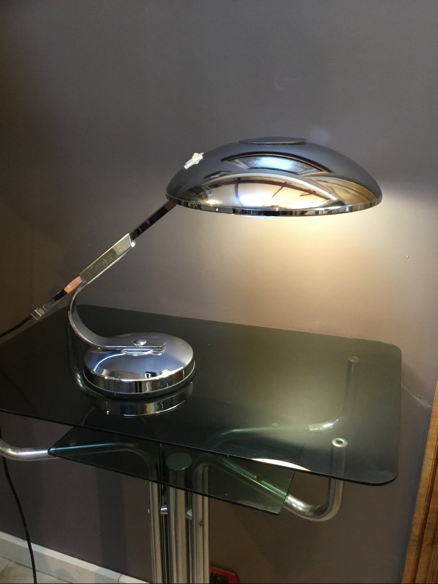 Chrome Desk Lamp By Ferninand Solere. 1950 Era-photo-2