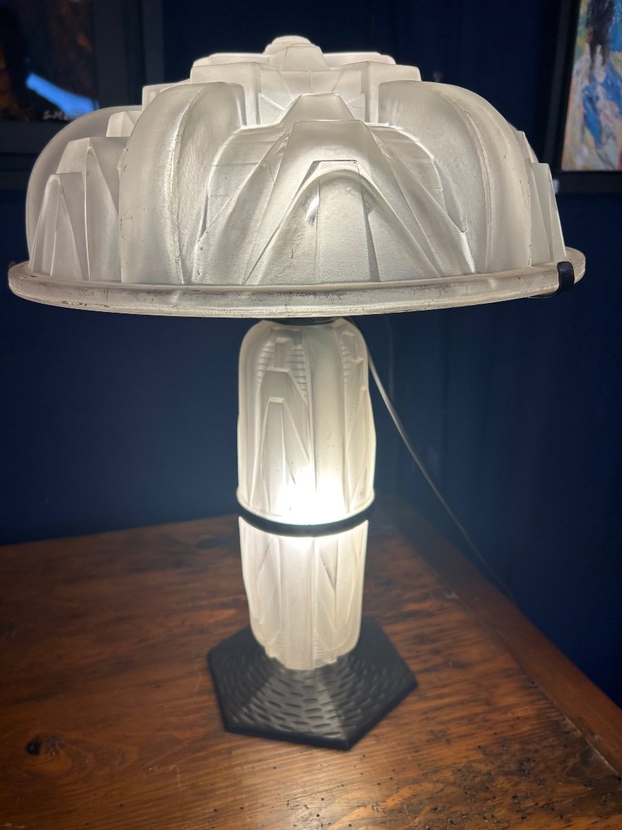 Lampe Champignon Art Déco 1925 De Muller Frères Lunéville 