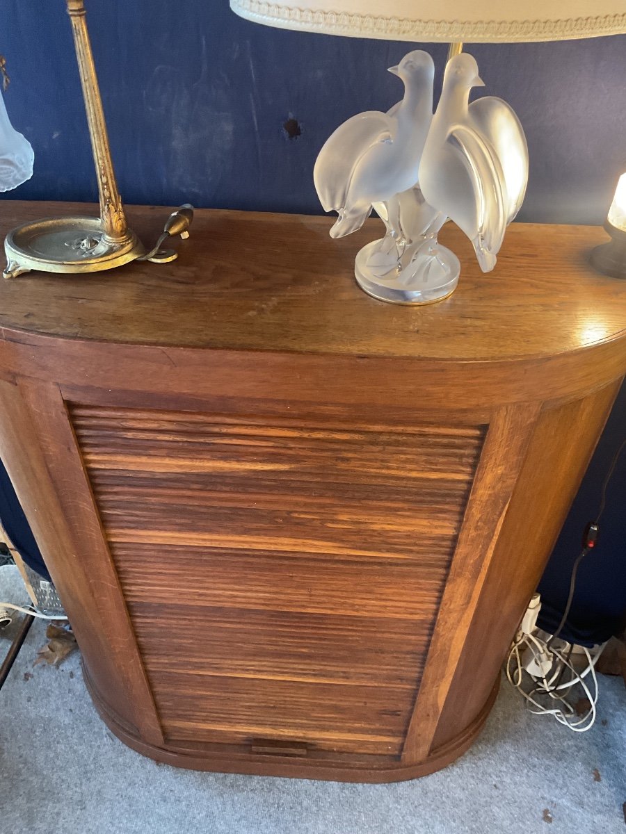 Small Pharmacy Cabinet With Curtain Circa 1920 -photo-3