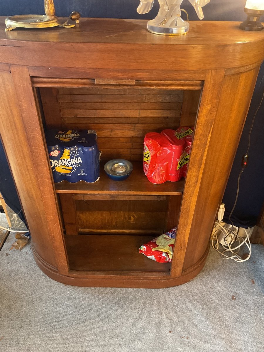 Small Pharmacy Cabinet With Curtain Circa 1920 -photo-1