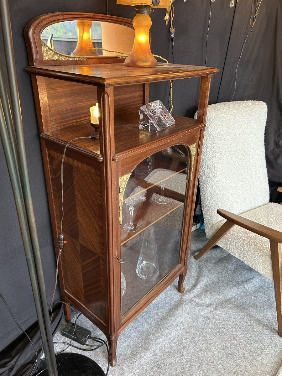 Small Art Nouveau Display Case From The 1900s-photo-2