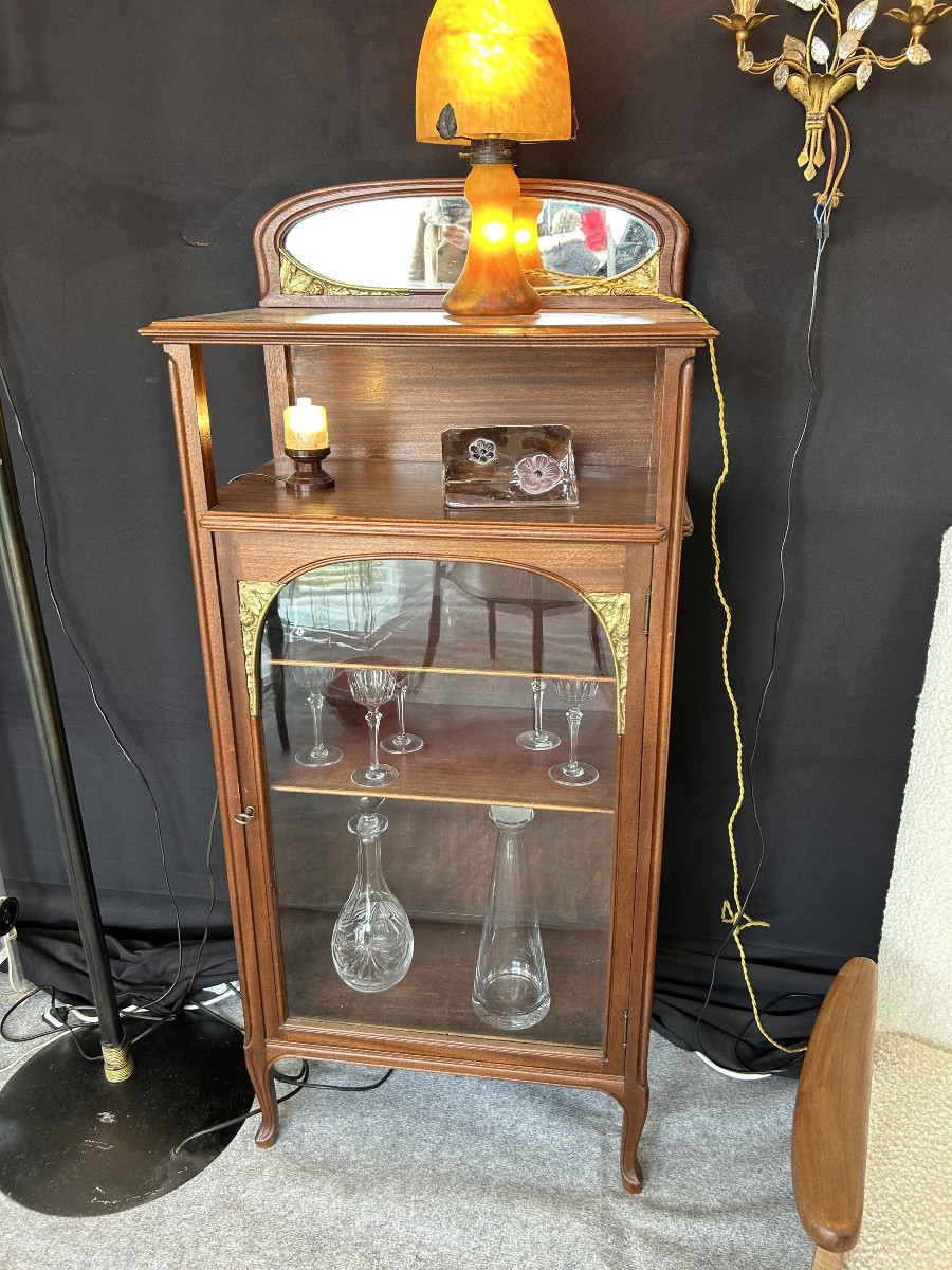 Petite Vitrine Art Nouveau époque 1900-photo-3