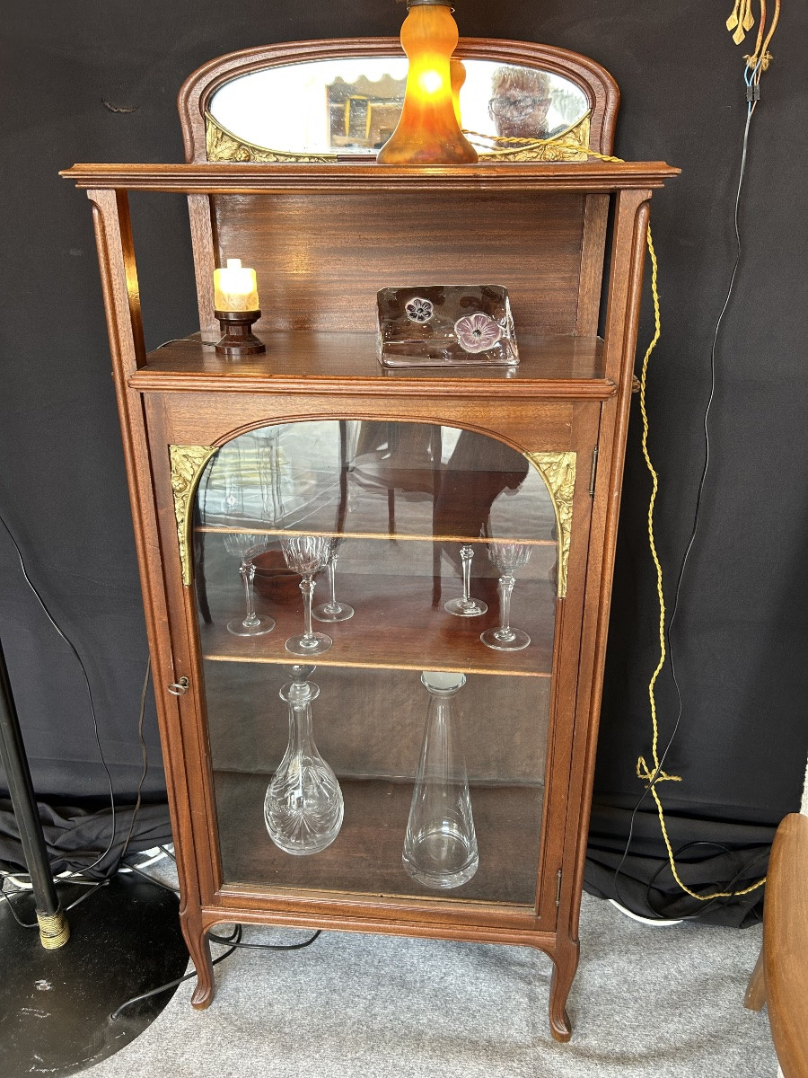 Small Art Nouveau Display Case From The 1900s-photo-4