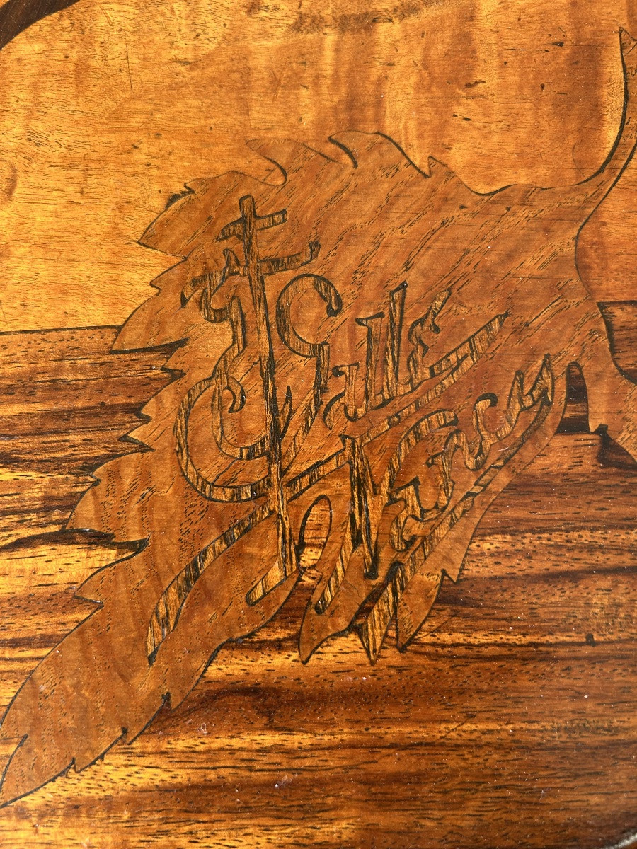 émile Gallé Marquetry Tea Table  -photo-2