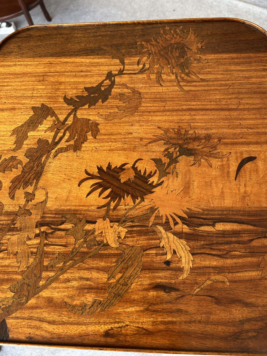 émile Gallé Marquetry Tea Table  -photo-3