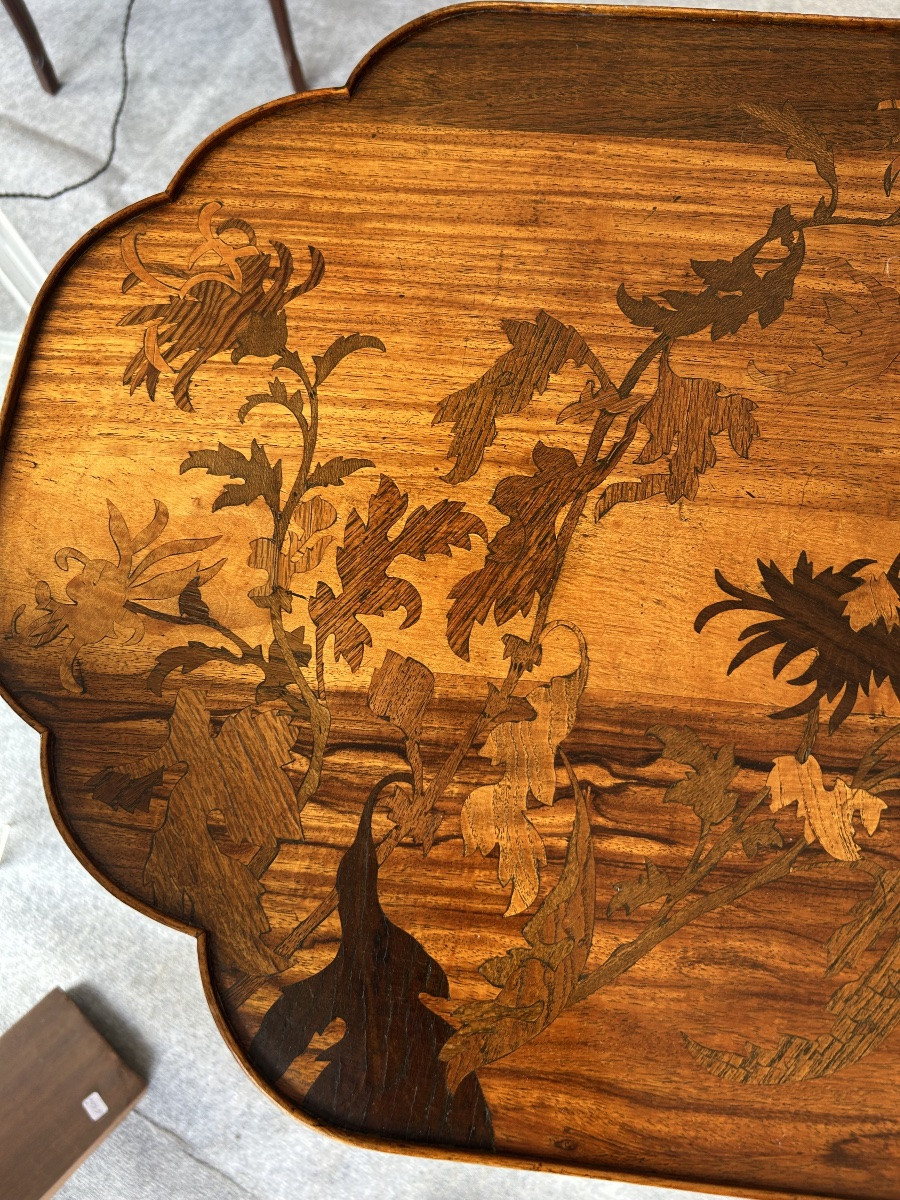 émile Gallé Marquetry Tea Table  -photo-4