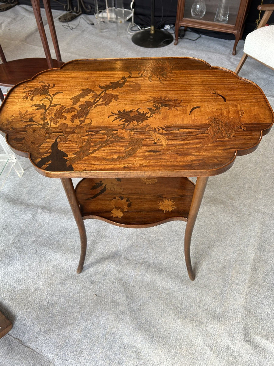 émile Gallé Marquetry Tea Table  -photo-5