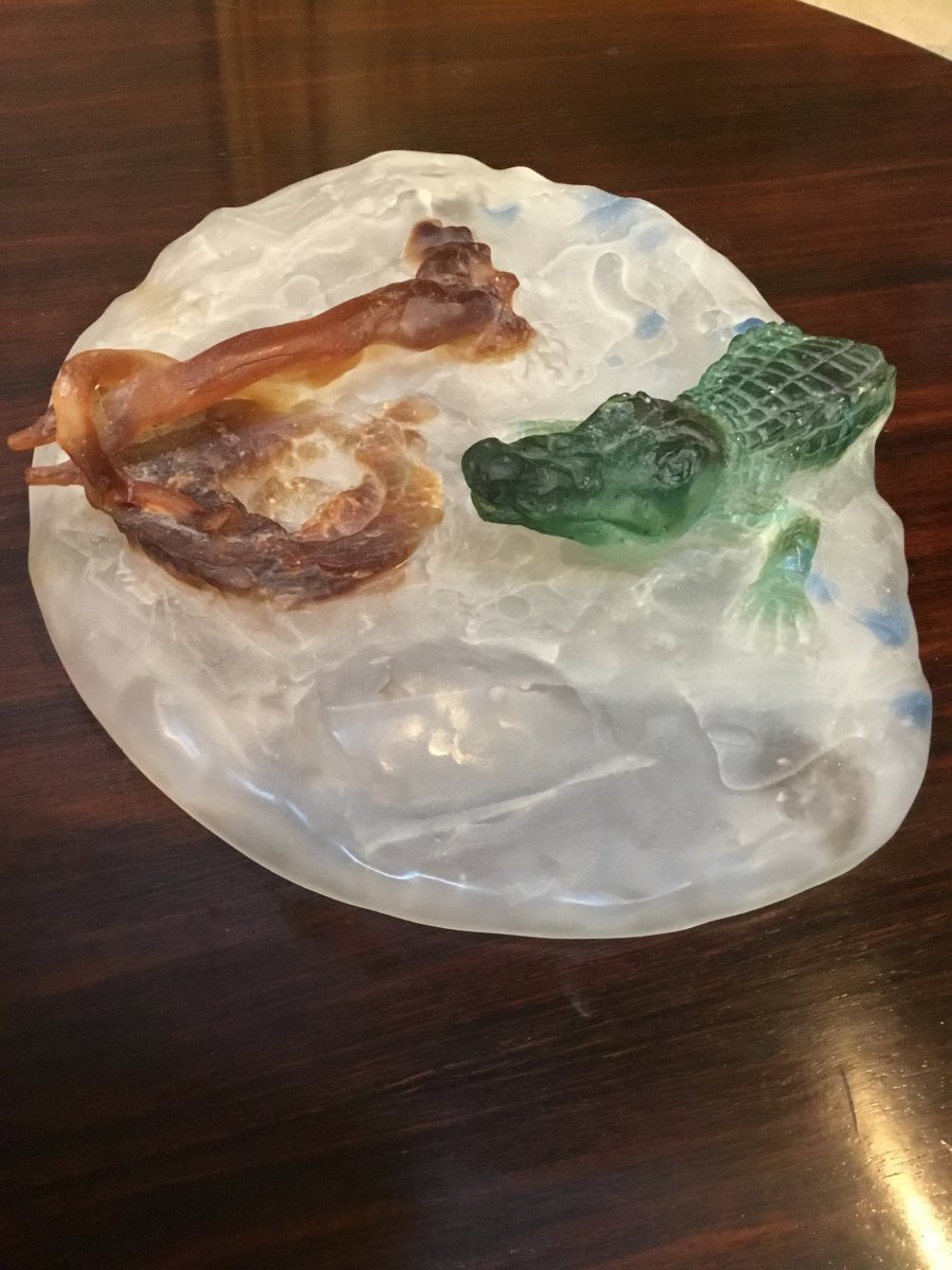 Animal Sculpture In Glass Paste.