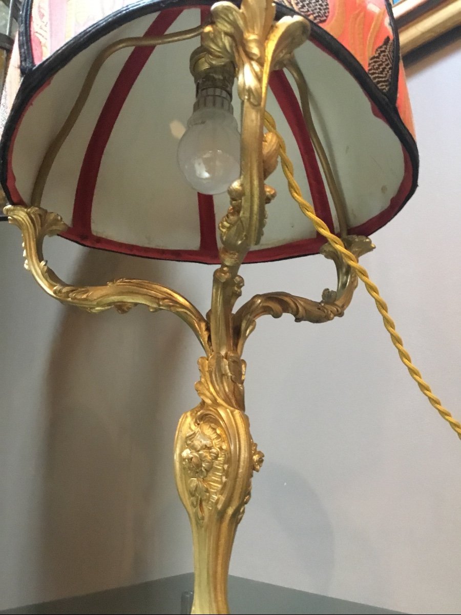 Art Nouveau Lamp - Jollet & Cie. Bronze Paris-photo-5