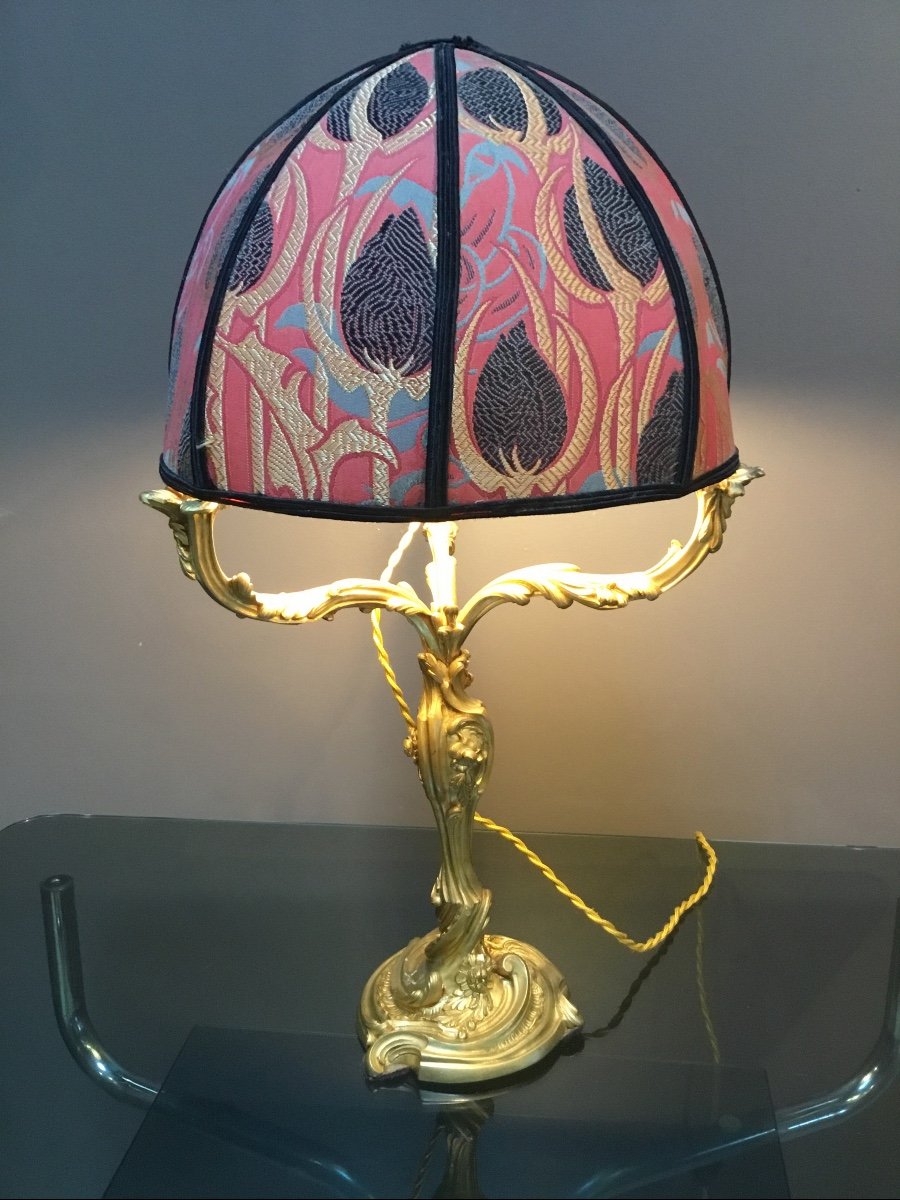 Art Nouveau Lamp - Jollet & Cie. Bronze Paris