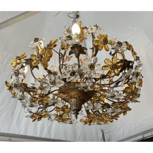 Large Murano Glass Chandelier, 1970s Design