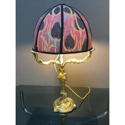 Art Nouveau Lamp - Jollet & Cie. Bronze Paris