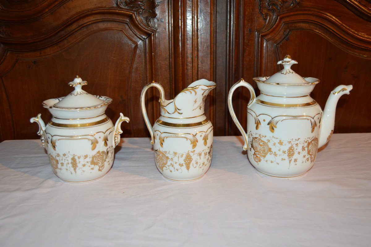 XIXth Porcelain Tea Or Coffee Service-photo-4