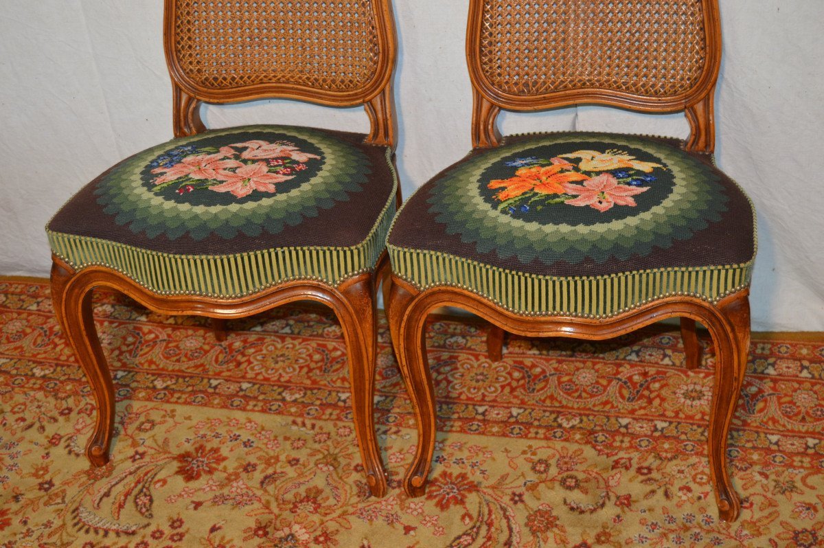 Ensemble De 6 Chaises De Style Louis XV-photo-2