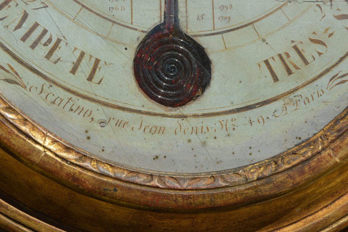 Barometer In Golden Wood, Louis XVI Period-photo-4